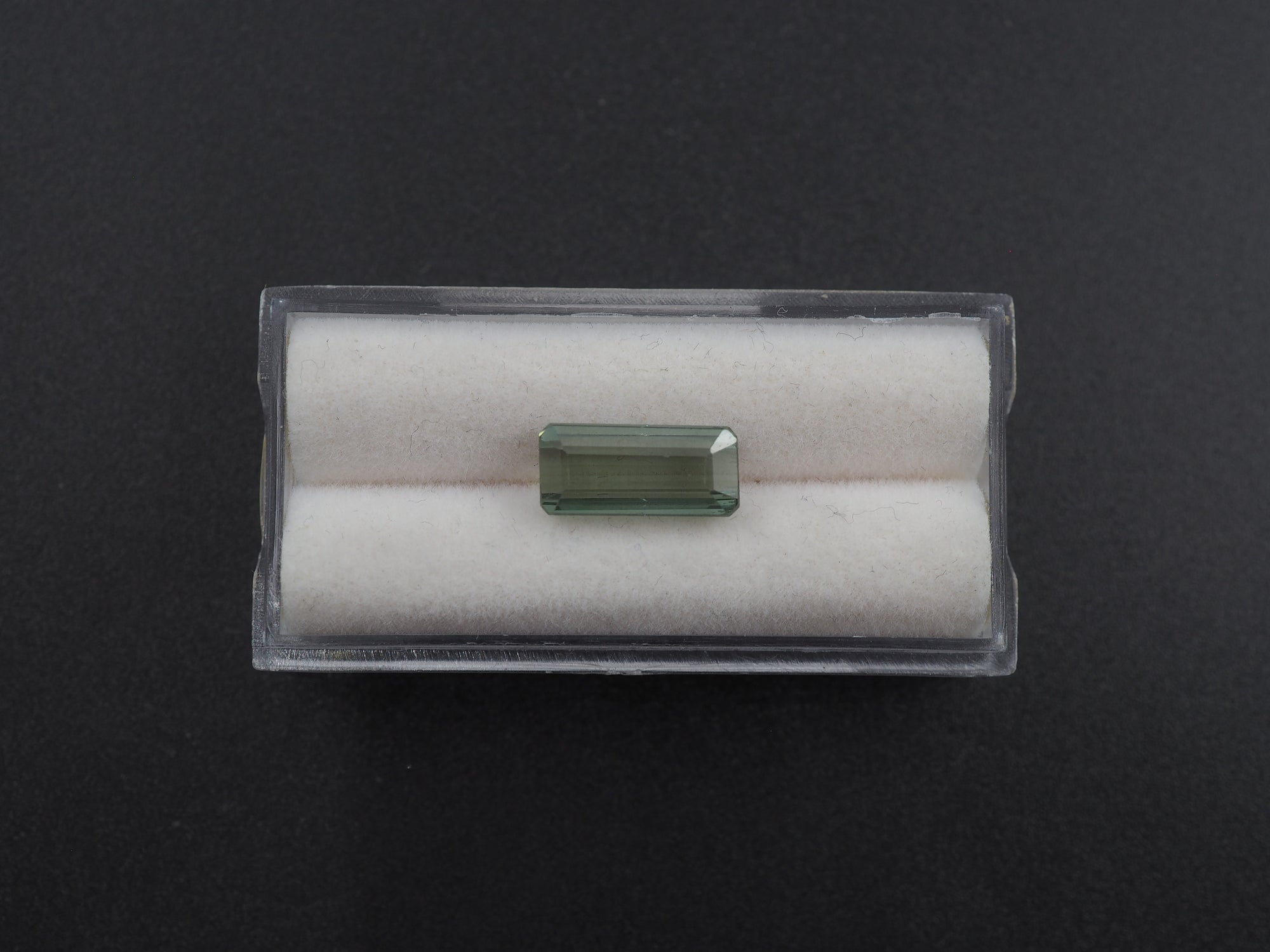 Green Faceted Rectangle Tourmaline 12.5x6mm Approximately 4.0 Carat