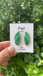 Malachite 30x11mm Matching Pair Cabochon Approximately 36 Carat (GTG-MMC-21)