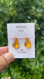 Drilled Citrine Hydro 21x11mm Approximately 13 Carat (GTG-HC-6)