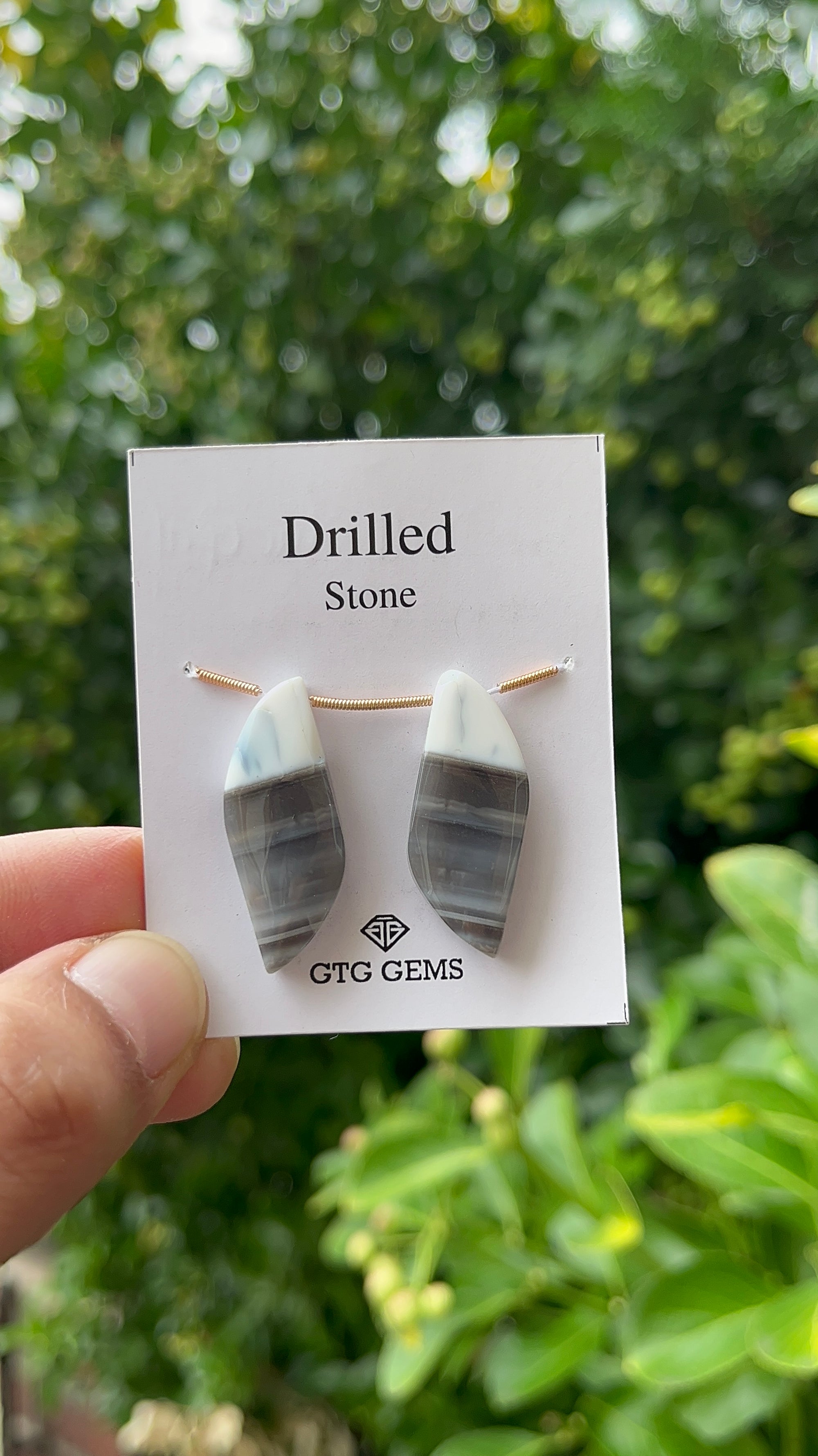 Drilled Blue Opal, 29x12mm Approximately 32 Carat (GTG-DOP-20)
