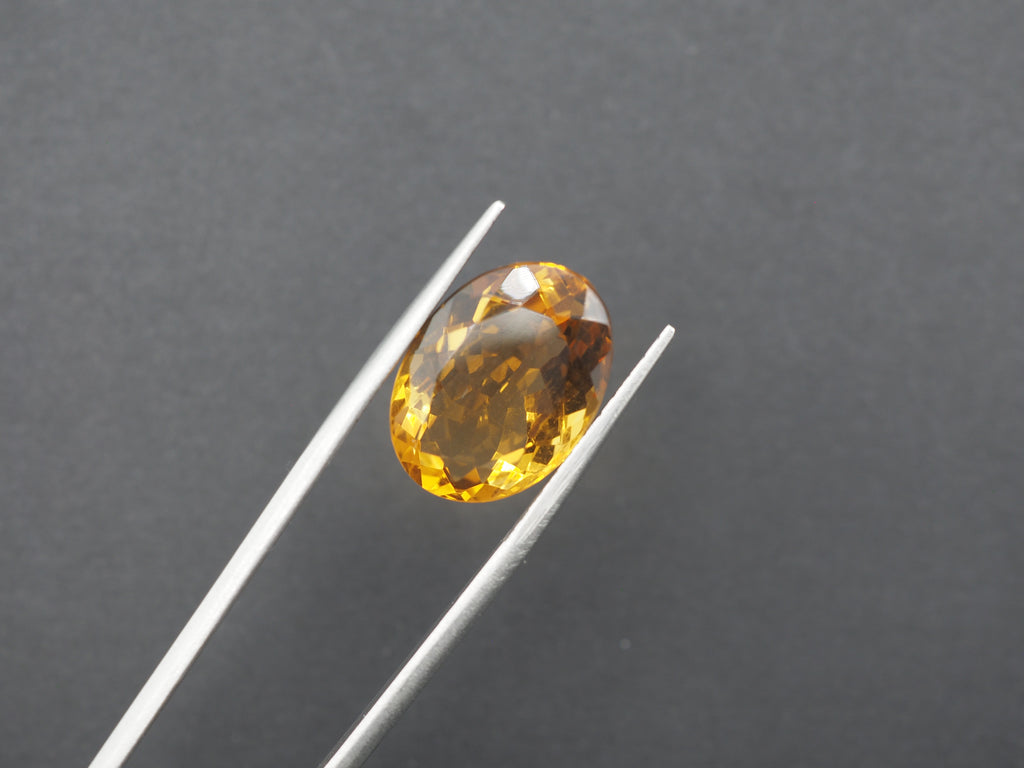 Citrine Faceted 17.7x12.7 mm Single Piece Approximately 10.07 Carat (GTG-CT-10)