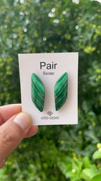 Malachite 34x12mm Matching Pair Cabochon Approximately 46 Carat (GTG-MMC-22)