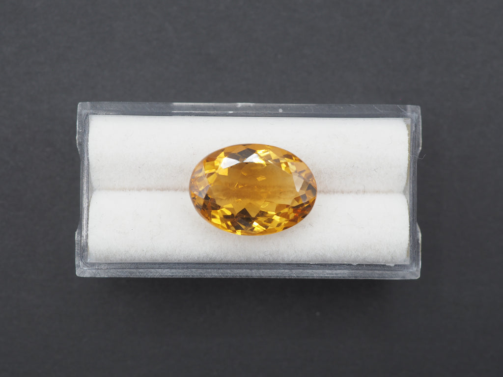 Citrine Faceted 17.7x12.7 mm Single Piece Approximately 10.07 Carat (GTG-CT-10)