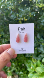 Rhodochrosite 19x8mm Matching Pair Cabochon