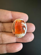 Mexican Fire Opal Cabochon 29x23 mm Approximately 53.38 Carat