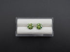 Green Moissanite Faceted Round Shape matching pair  8mm Approximately 3.48 Carat