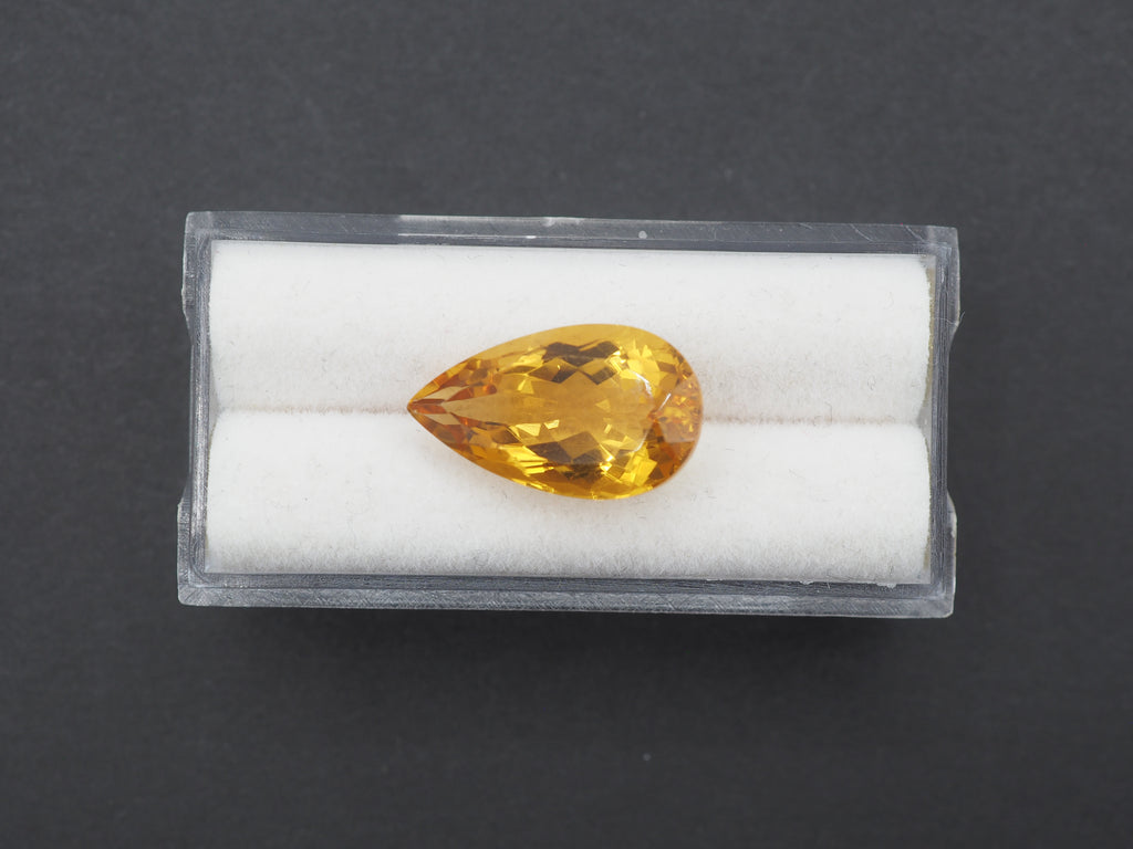 Citrine Faceted 18.4x10.8 mm Single Piece Approximately 8.68 Carat (GTG-CT-12)