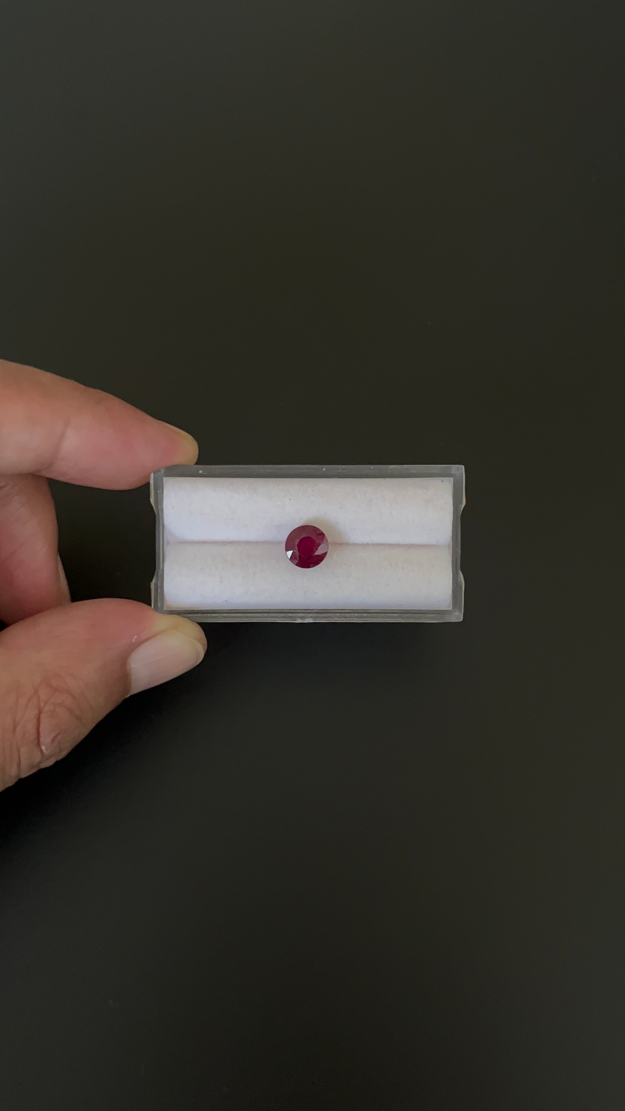Ruby Faceted Gemstone 6.9 mm