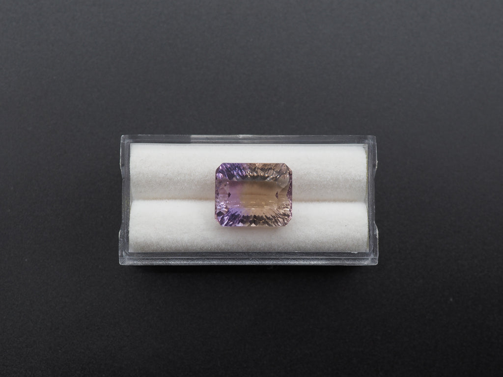 Ametrine Faceted 14x11.5mm Approximately 10.32  Carat (GTG-AMT-24)