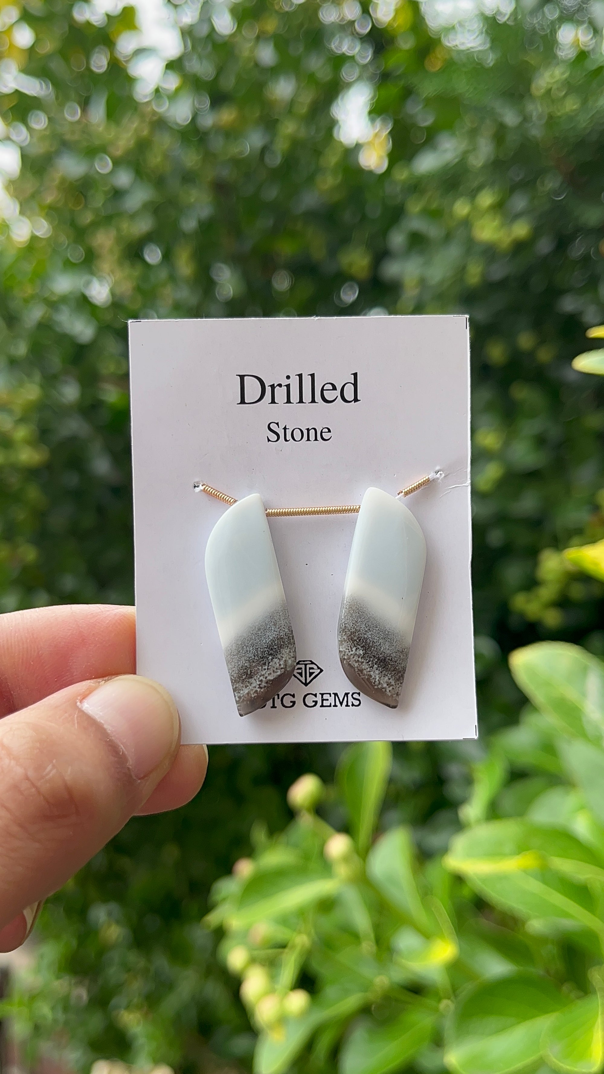 Drilled Blue Opal 31x11mm Approximately 24ct