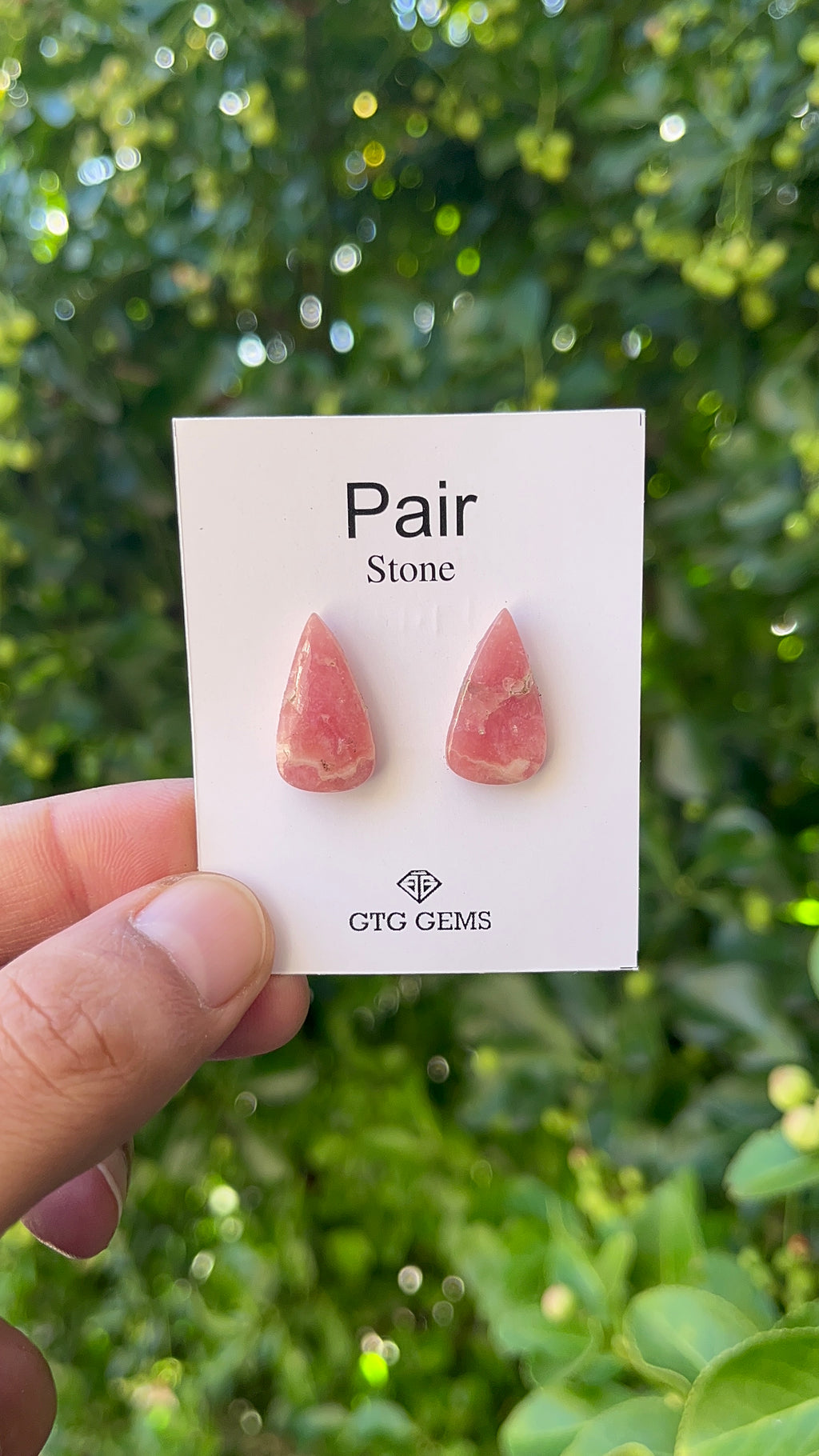 Rhodochrosite 20x11mm Matching Pair Cabochon