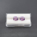 Amethyst Faceted Rectangle Shape 9.6 x 8 x 6.5 mm & 10 x 8 x 6.5 mm Approximately 6.10 Carat