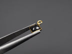 Black Onyx 18K Gold Filled Bezel 6x6 mm ,Single Connector, Onyx Charm