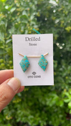 Drilled Blue Turquoise 22x12mm Approximately 13.50 Carat (GTG-DTR-7)