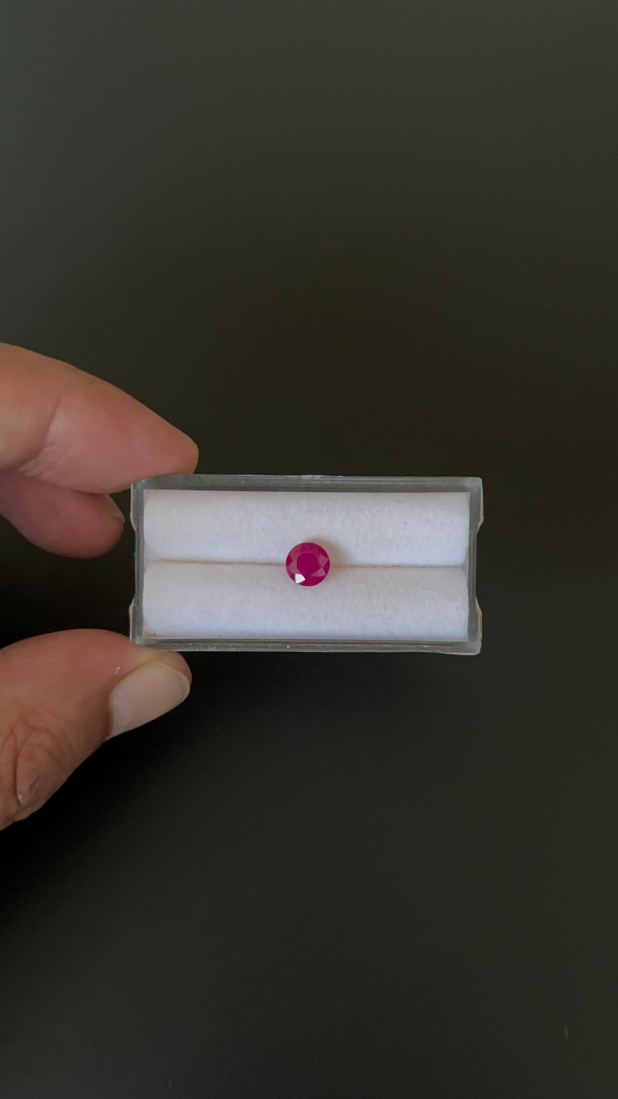 Ruby Faceted Gemstone 6.2 mm
