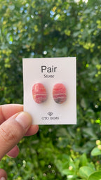 Rhodochrosite 19x13mm Matching Pair Cabochon