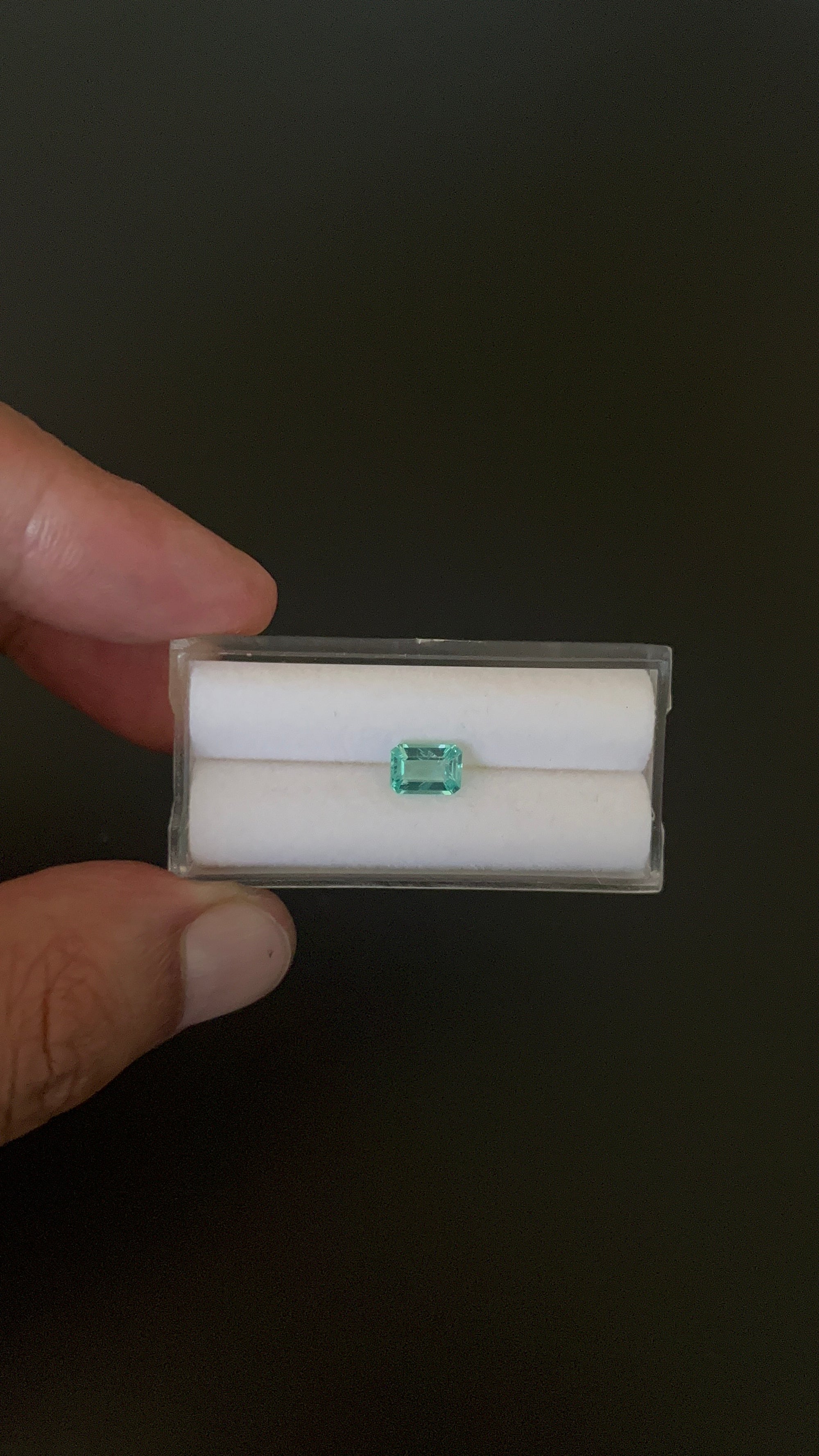Natural Blue Apatite Faceted 7.1x5.1 mm Approximately .96 Carat (GTG-AP-115)