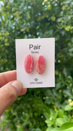 Rhodochrosite 24x12mm Matching Pair Cabochon Approximately 34 Carat (GTG-MCR-29)