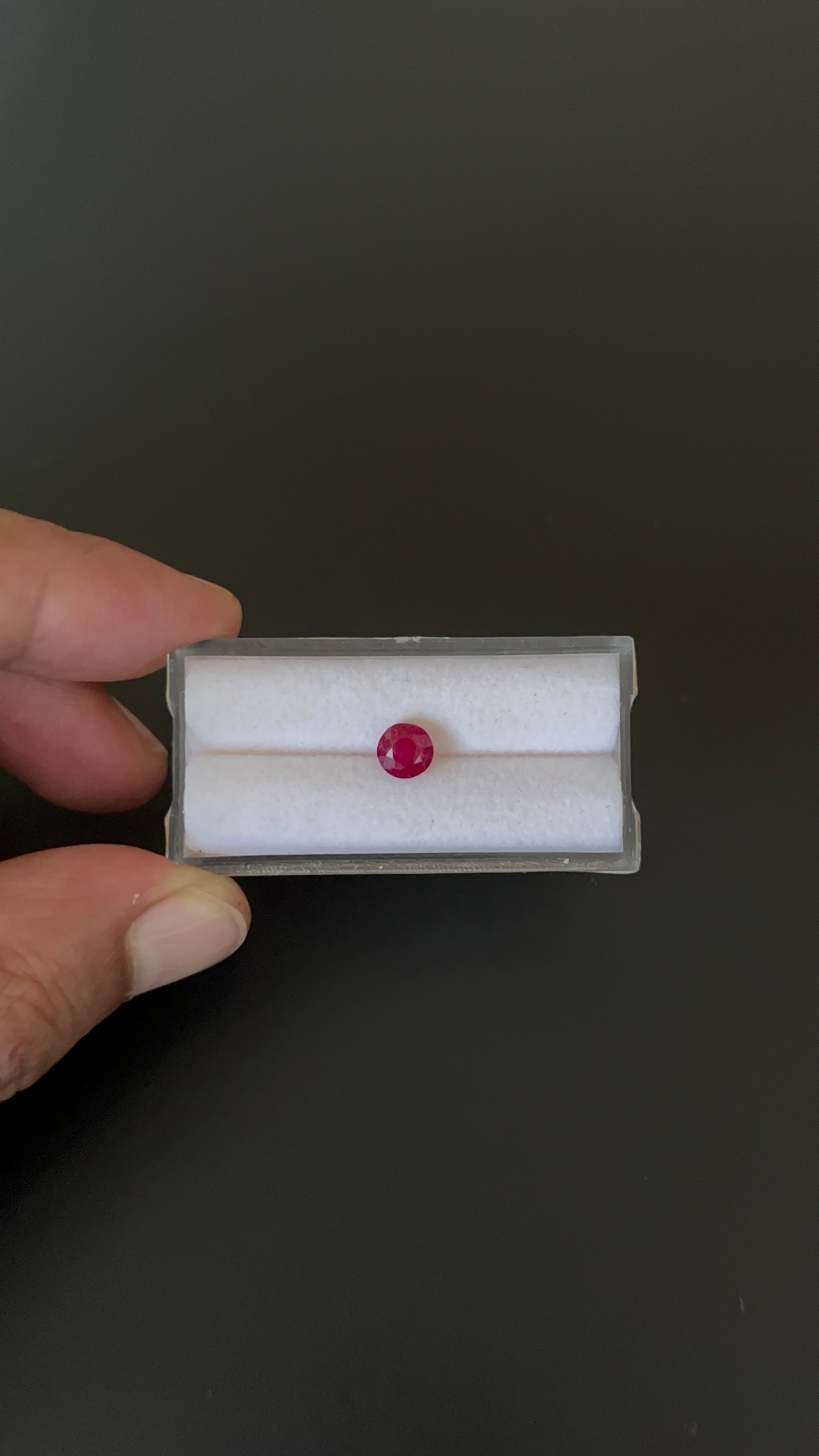 Ruby Faceted Gemstone 5.9 mm