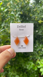 Natural Carnelian Drilled Shield  Shape 20x12mm Approximately 11 Carat
