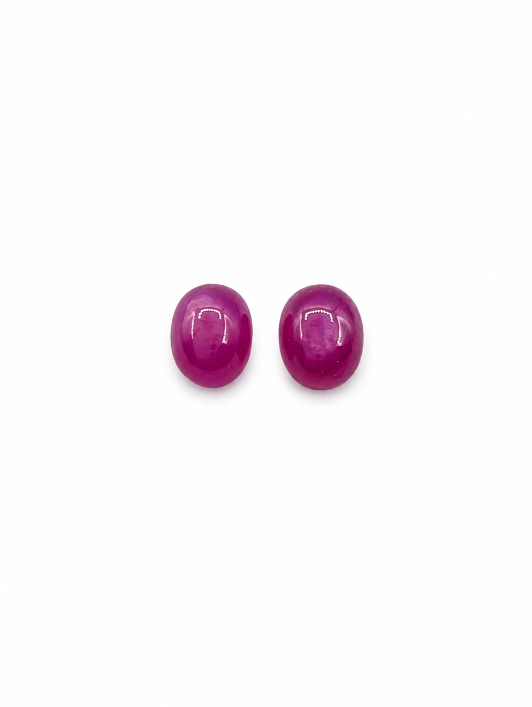 Ruby Cabs Oval Matching Pair 9x7 mm Approximately 5.40 Carat , 2 Pieces (GTG-R/C-15)