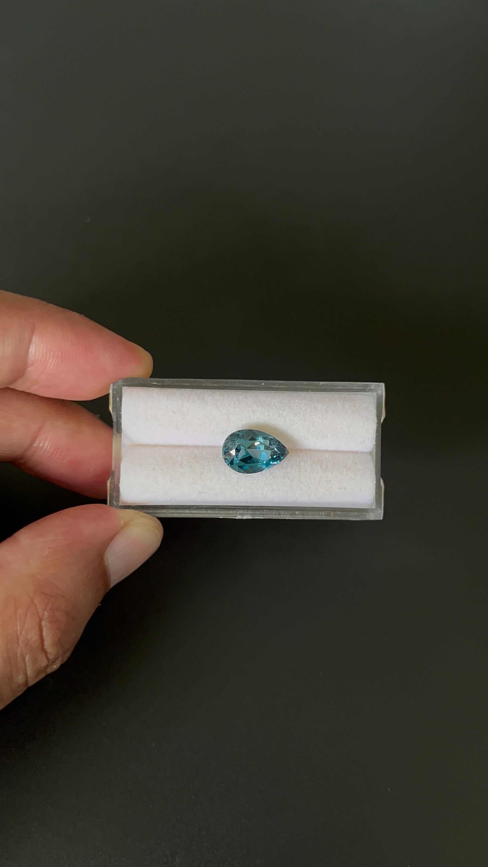 London Blue Topaz Faceted 12x8.1 mm Single piece Approximately 3.87 Carat (GTG-TO-79)