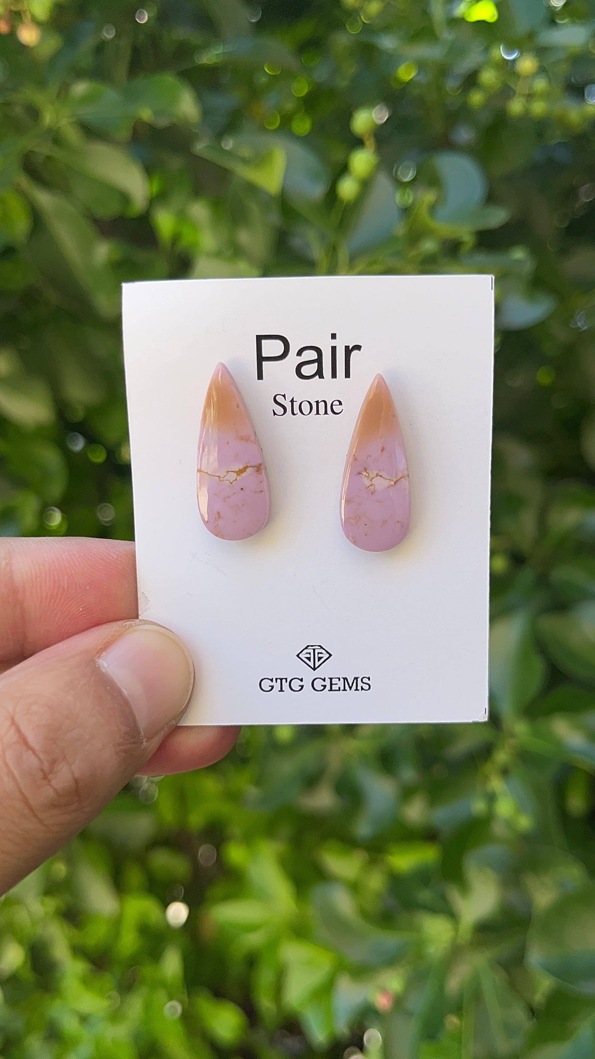 Phosphosiderite Matching Cabochon 25x10 mm, Approximately 15 Carat (GTG-MPC-2)