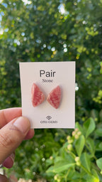 Rhodochrosite 23x13mm Matching Pair Cabochon Approximately 25 Carat (GTG-MCR-2)