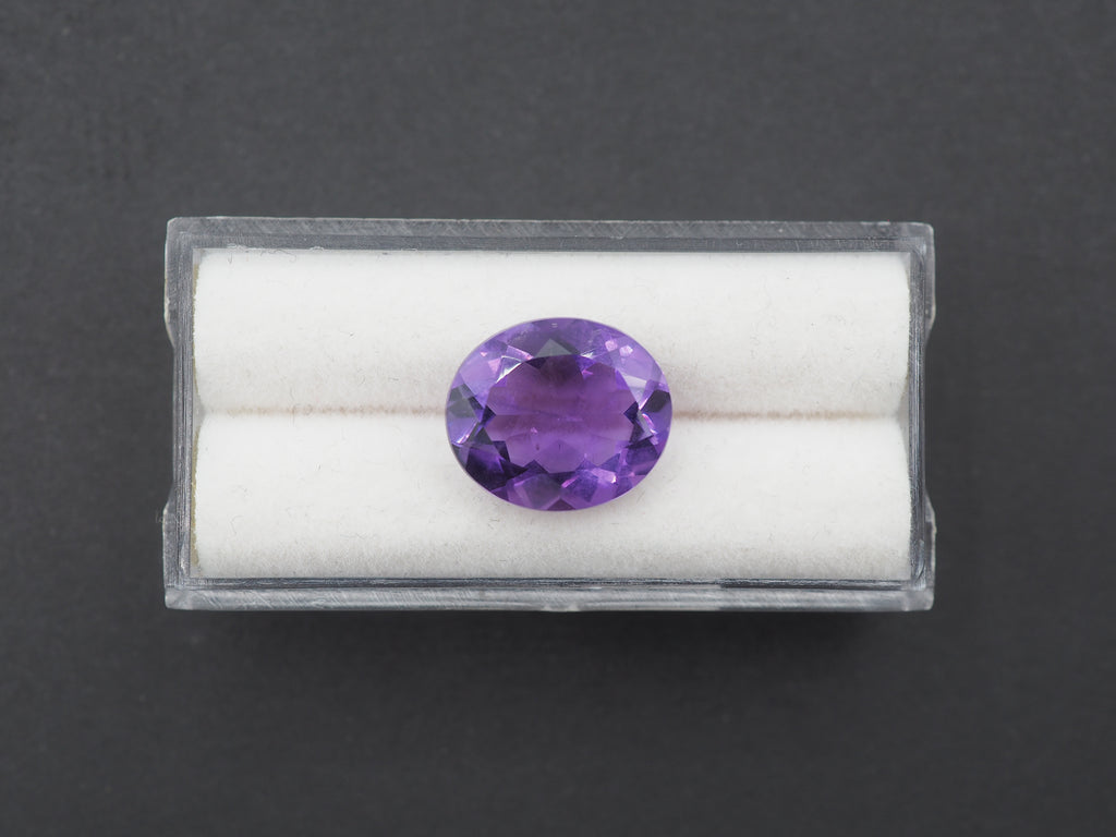 Amethyst Faceted  14.1x12.1 mm Single Piece Approximately 6.53 Carat (GTG-AM-60)