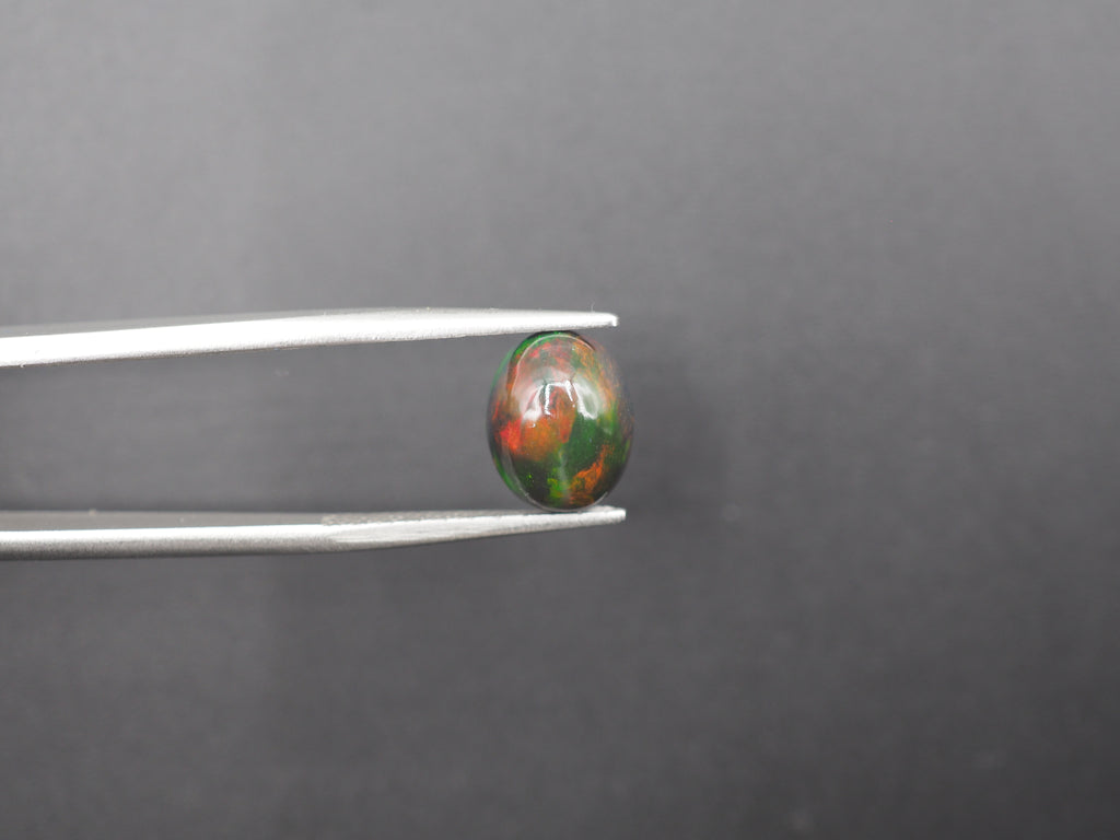 Ethiopian Black Opal Cabochon 10.5x8.5 mm Approximately 2.31 Carat (GTG-BOP-45)