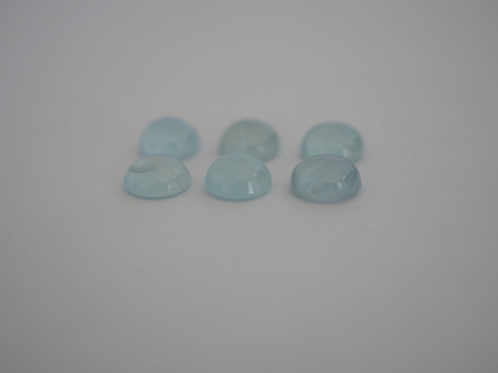 Aquamarine Cabochon 7 mm