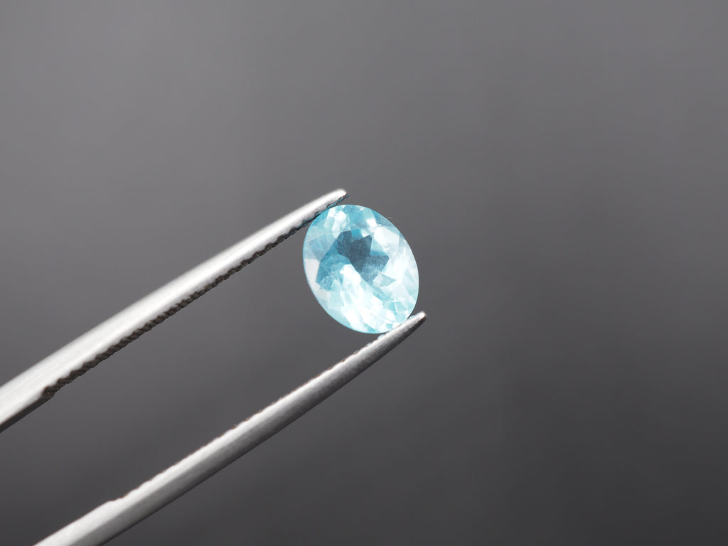 Natural Blue Apatite 8x6.2 mm Faceted Gemstone