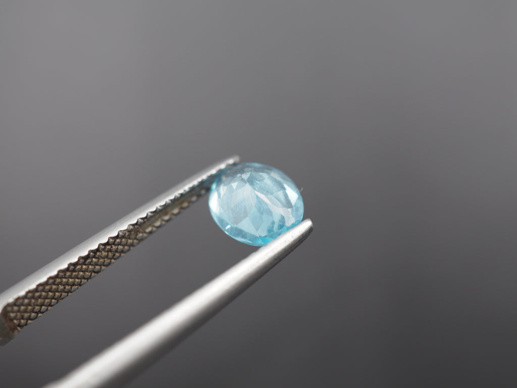 Natural Blue Apatite 8x6.2 mm Faceted Gemstone