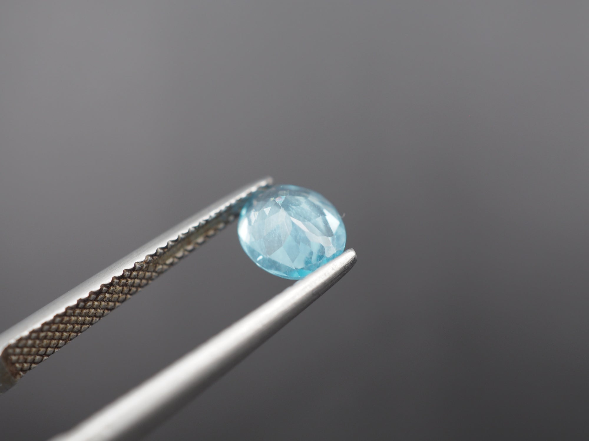 Natural Blue Apatite 8x6.2 mm Faceted Gemstone