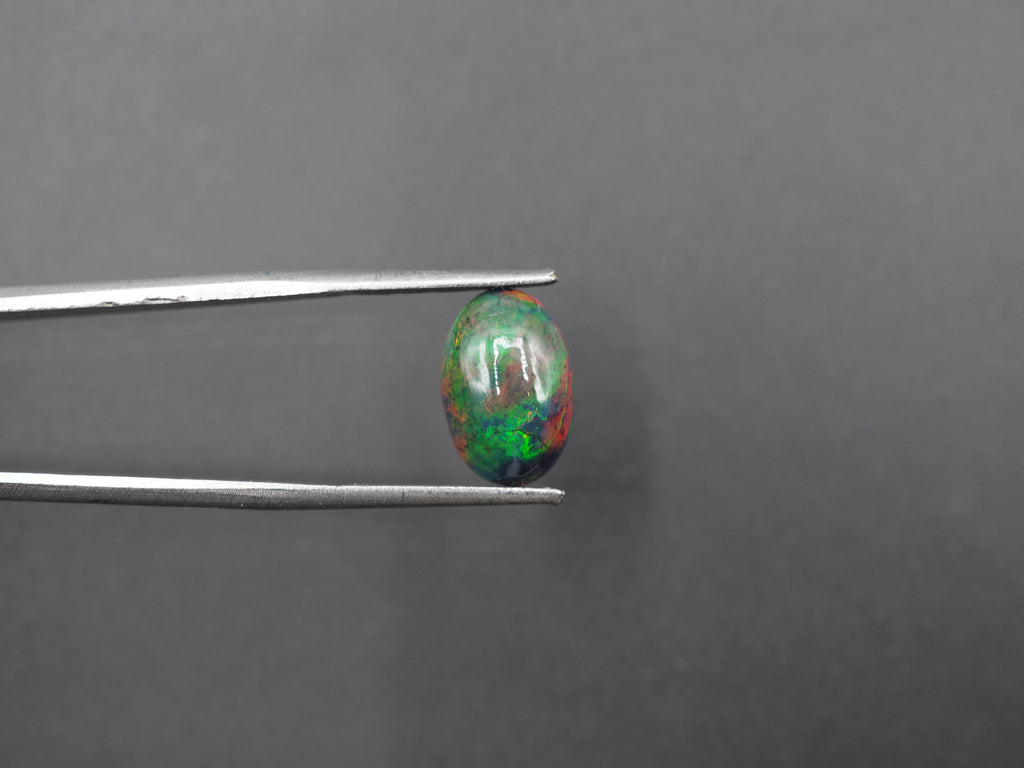 Ethiopian Black Opal Cabochon 12x8 mm Approximately 2.07 Carat (GTG-BOP-57)