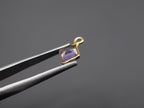 Amethyst 18K Gold Filled Bezel 5x5 mm, Single Connector, Amethyst Charm