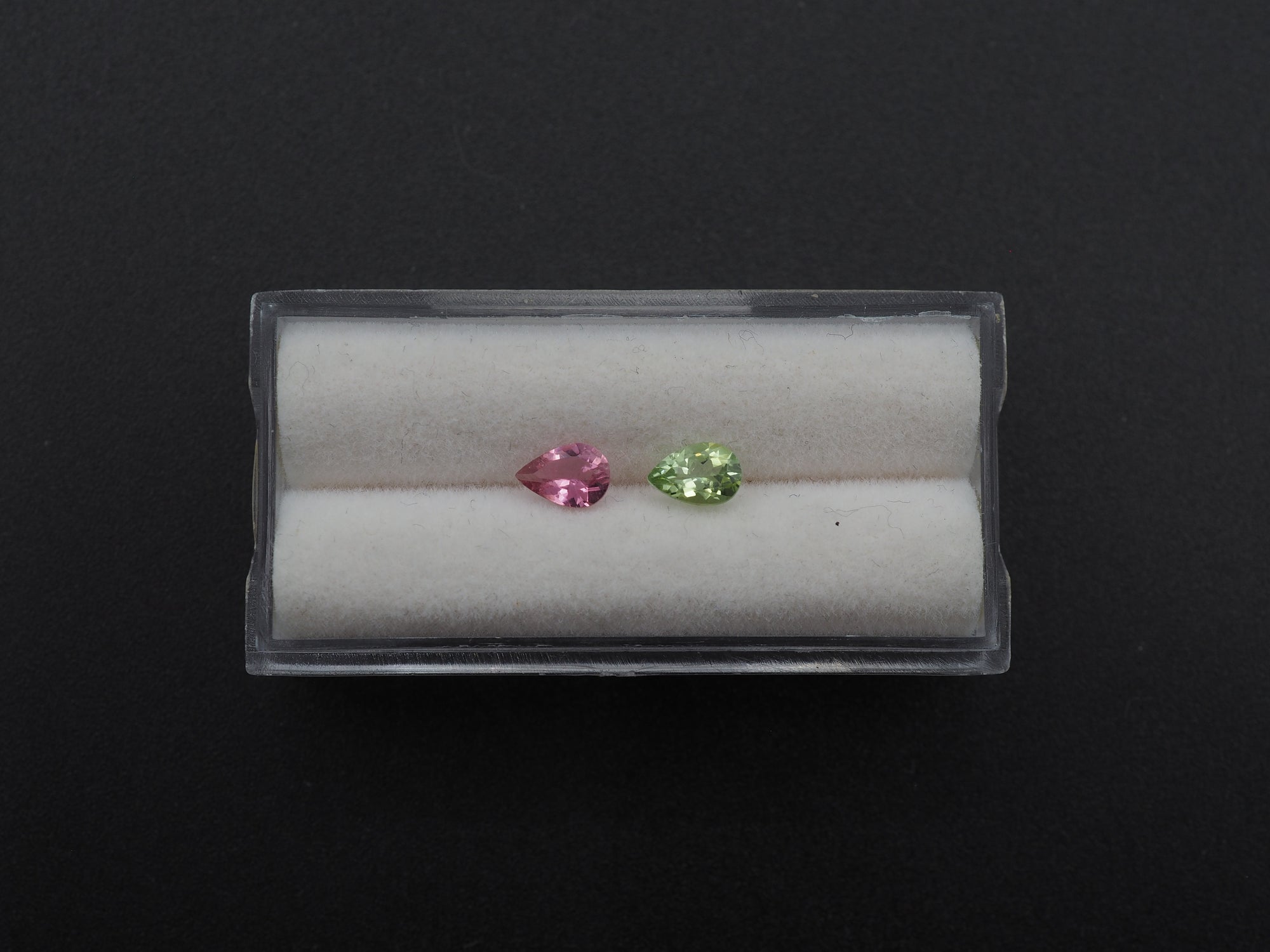 Natural Tourmaline Faceted  6.1 x 4.2 x 2.9mm , Approximately 0.80 Carat, 2 pcs