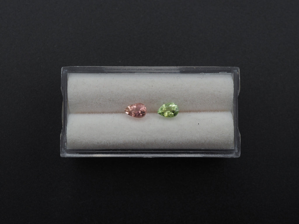 Natural Tourmaline Faceted  6.1 x 4.2 x 3.8mm , Approximately 1.16 Carat, 2 pcs