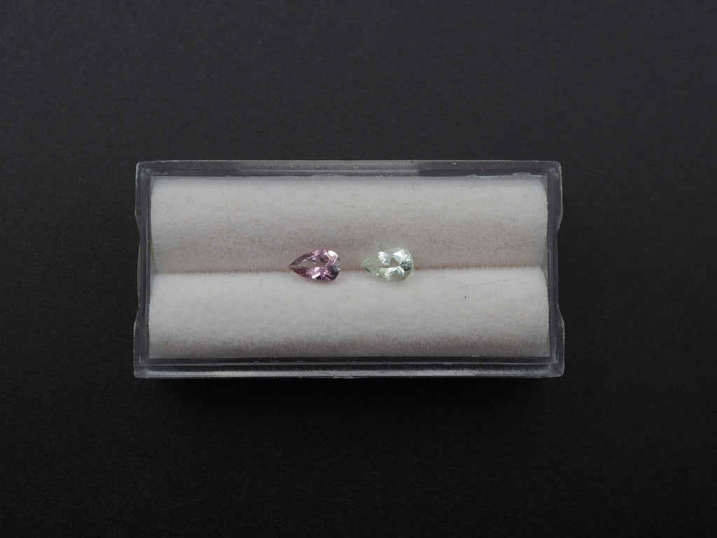 Natural Tourmaline Faceted  6.1 x 4 x 2.7mm , Approximately 0.66 Carat, 2 pcs