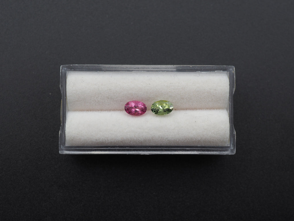 Natural Tourmaline Faceted 6.3 x 4.3 x 3.5mm , Approximately 1.08 Carat, 2 pcs