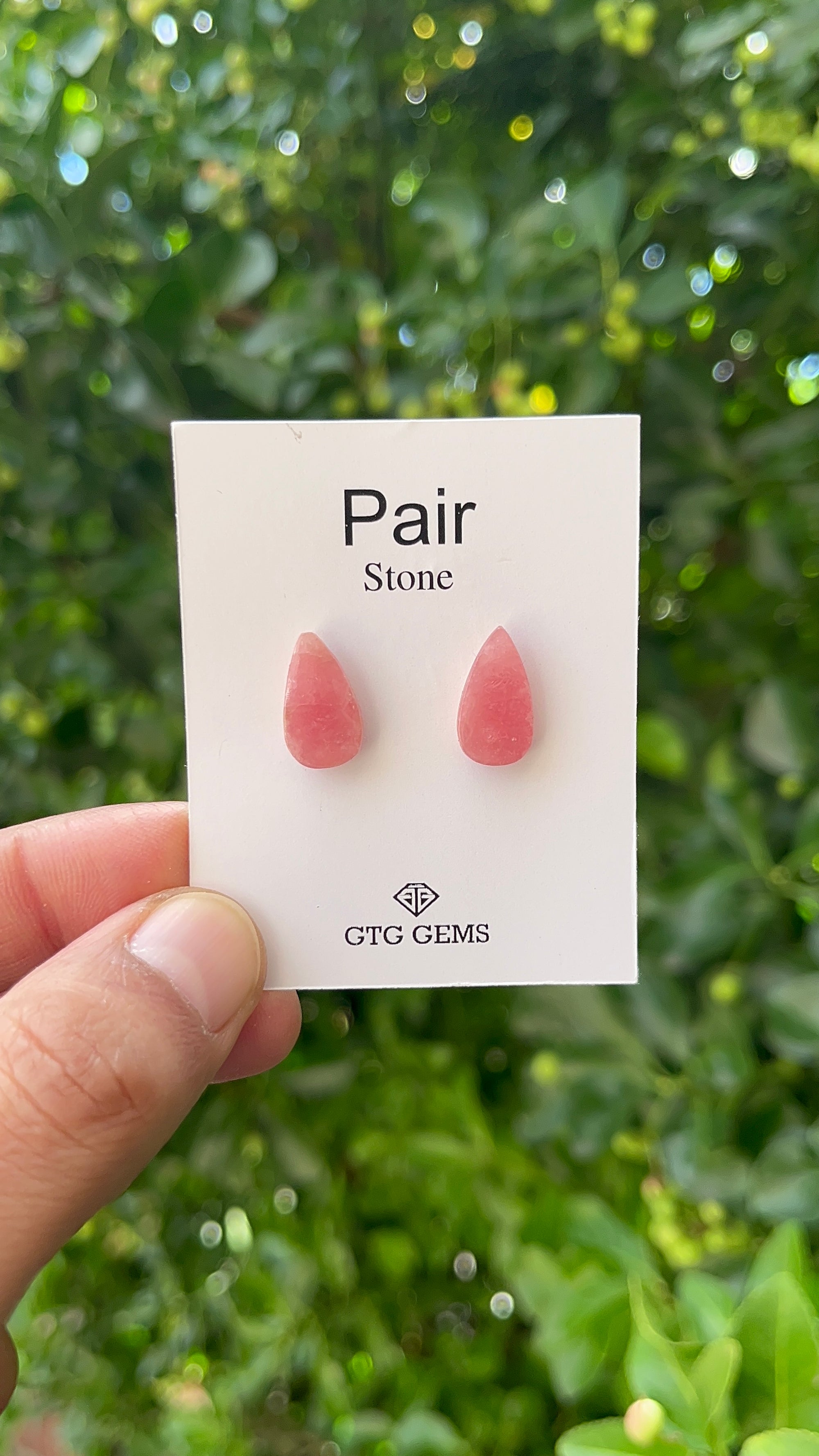 Rhodochrosite 15x9mm Matching Pair Cabochon