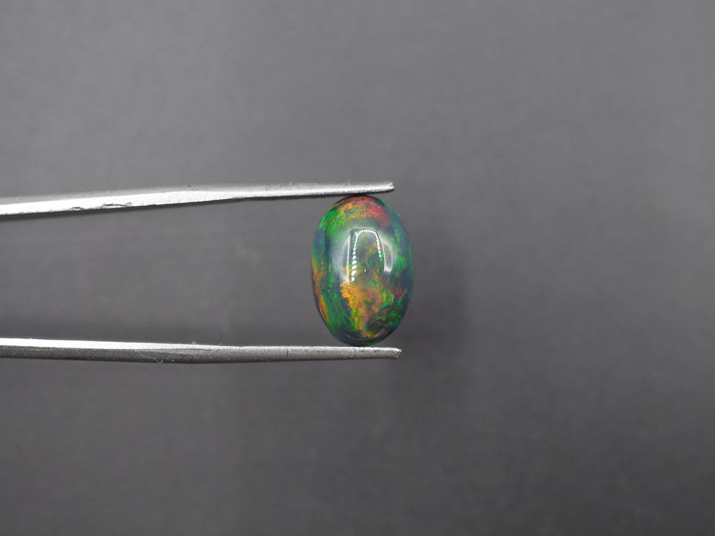 Ethiopian Black Opal Cabochon 13x9 mm Approximately 2.89 Carat (GTG-BOP-54)