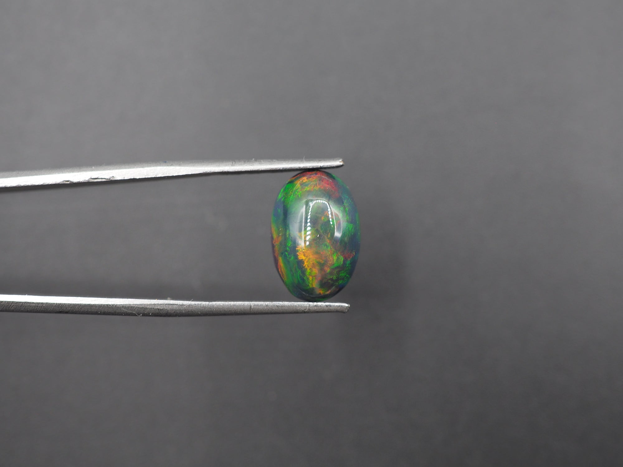 Ethiopian Black Opal Cabochon 13x9 mm Approximately 2.89 Carat (GTG-BOP-54)