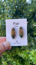 Blood Stone 27x11mm Matching Pair Cabochon Approximately 25.5 Carat (GTG-MBS-5)