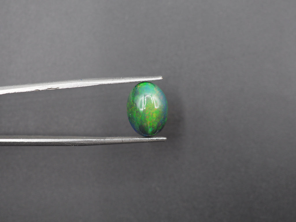 Ethiopian Black Opal Cabochon 12x9 mm Approximately 3.24 Carat (GTG-BOP-52)