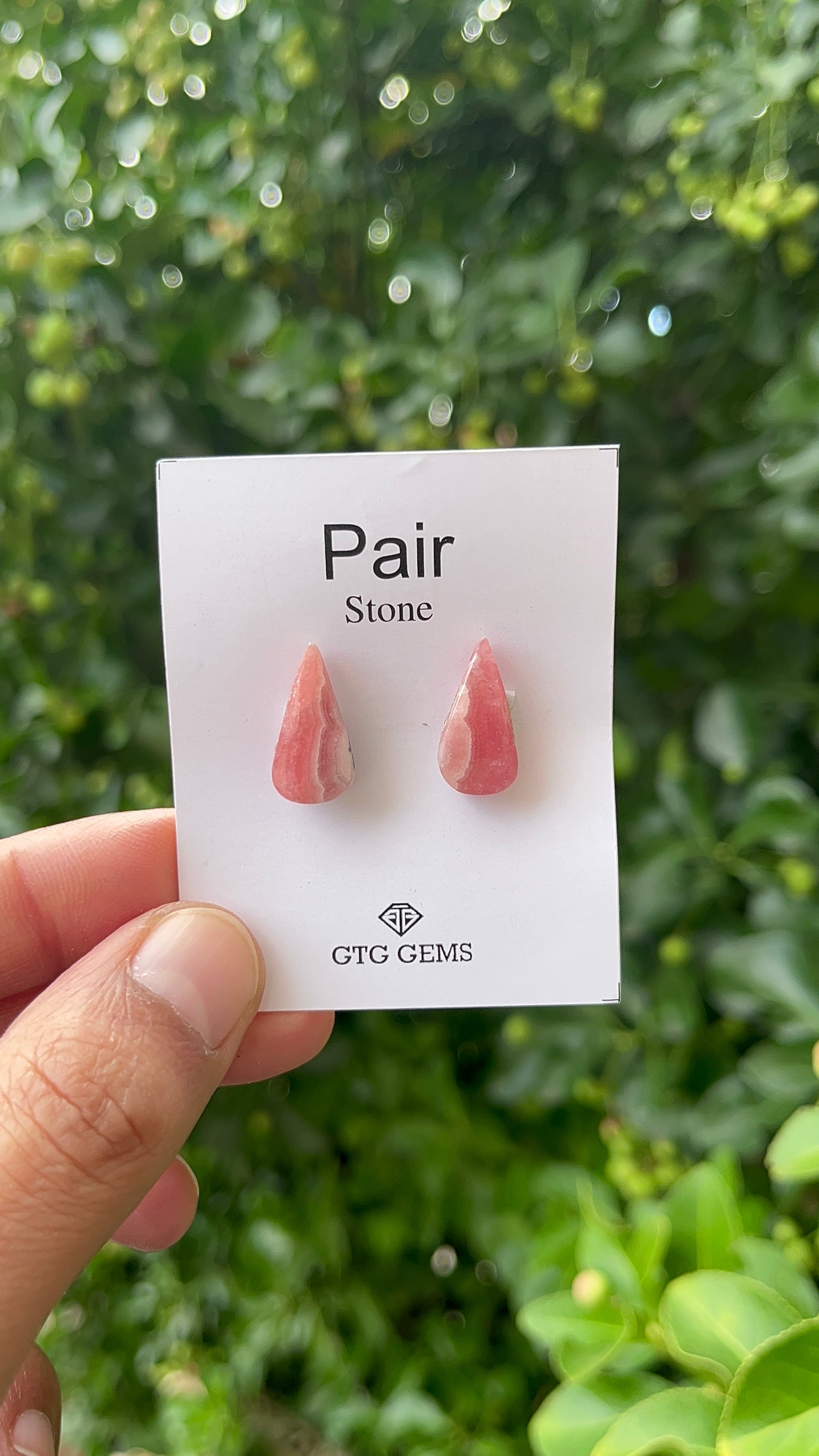 Rhodochrosite 18x9mm Matching Pair Cabochon