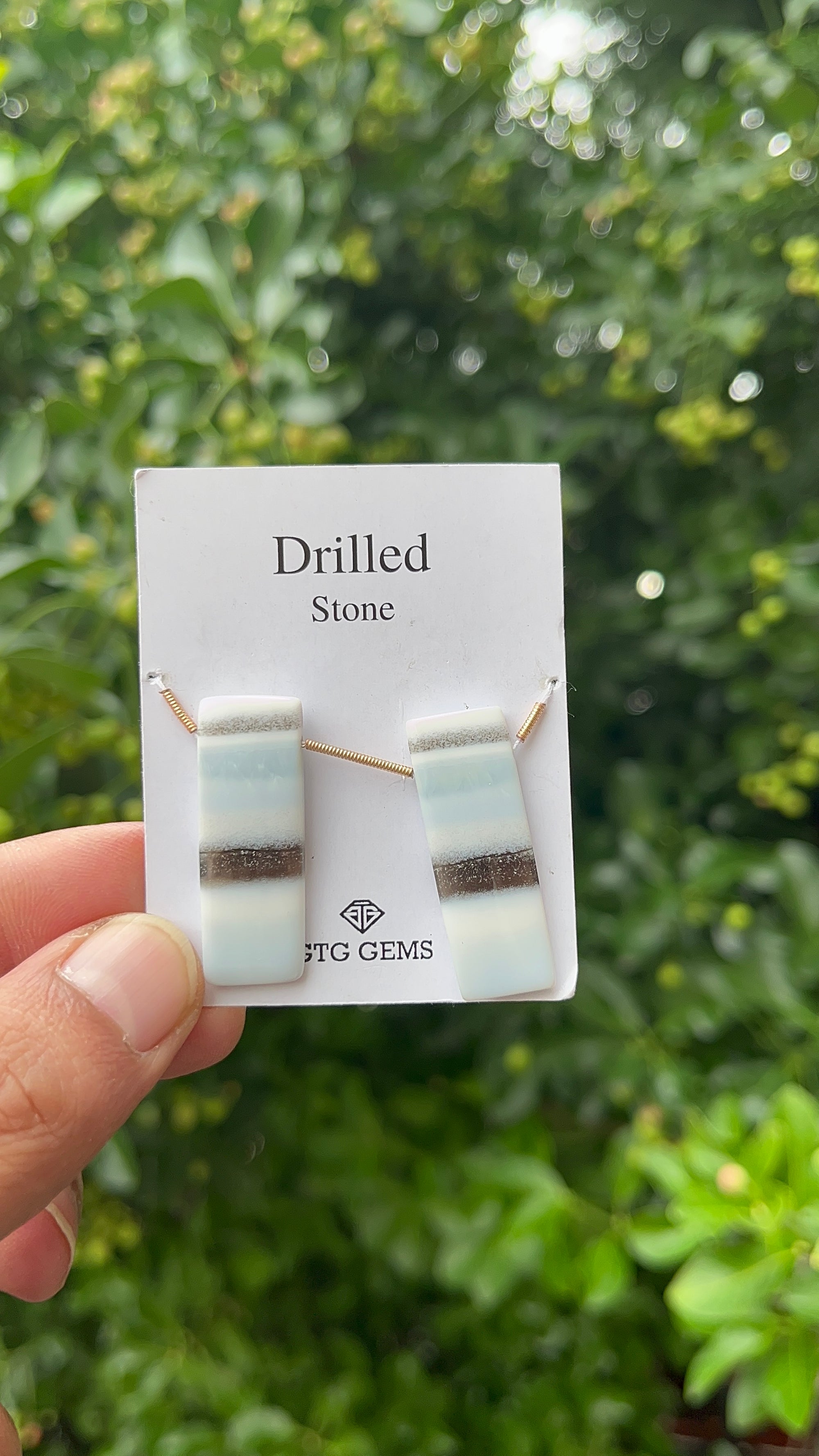 Drilled Blue Opal , 33x12mm Approximately  29.50 Carat (GTG-DOP-31)