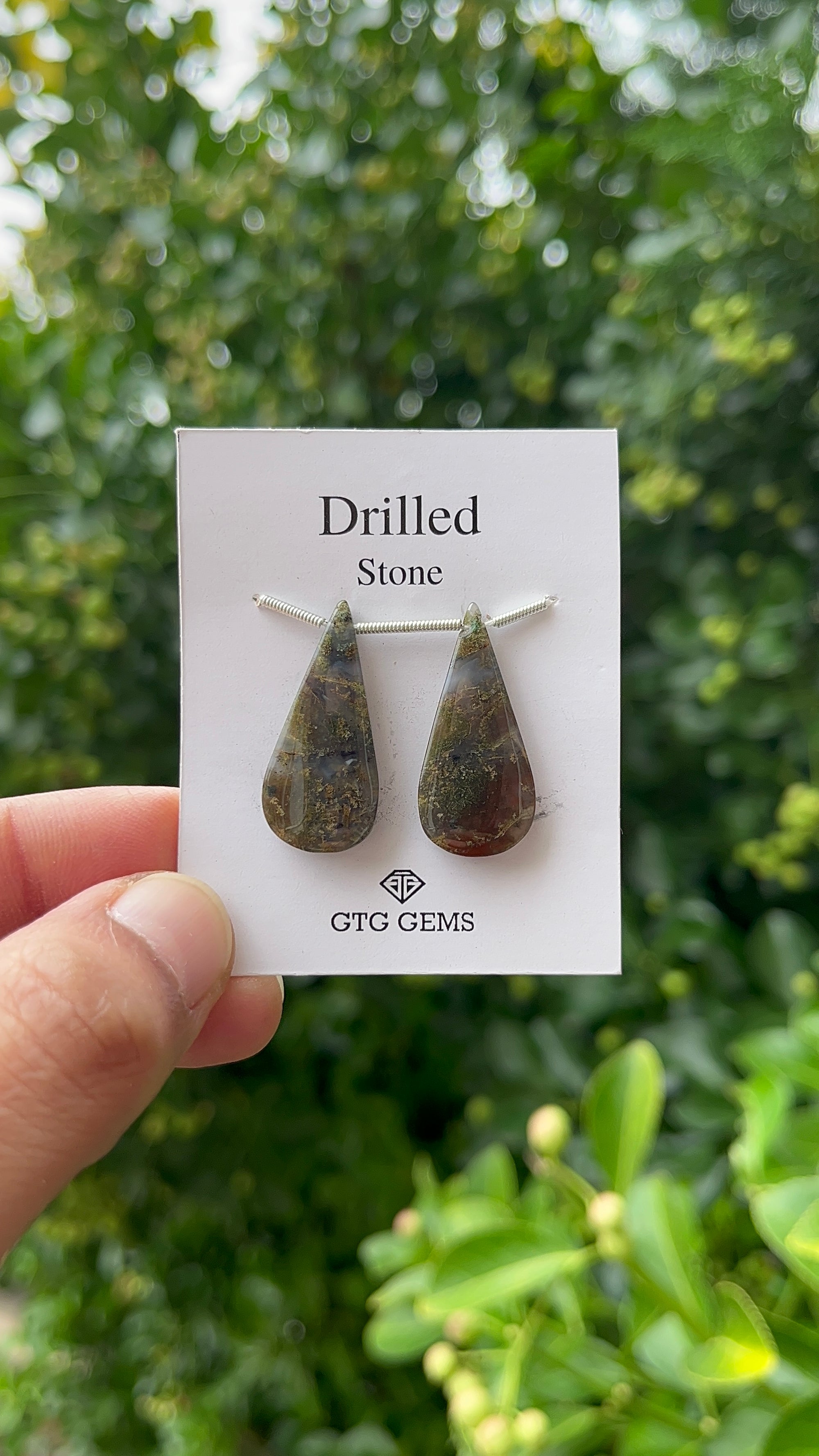 Drilled Blood stone jasper 29x13 mm Approximately 23.50 Carat (GTG-DBJ-41)