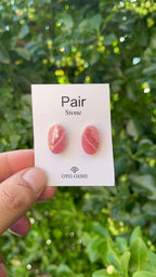 Rhodochrosite 18x11mm Matching Pair Cabochon