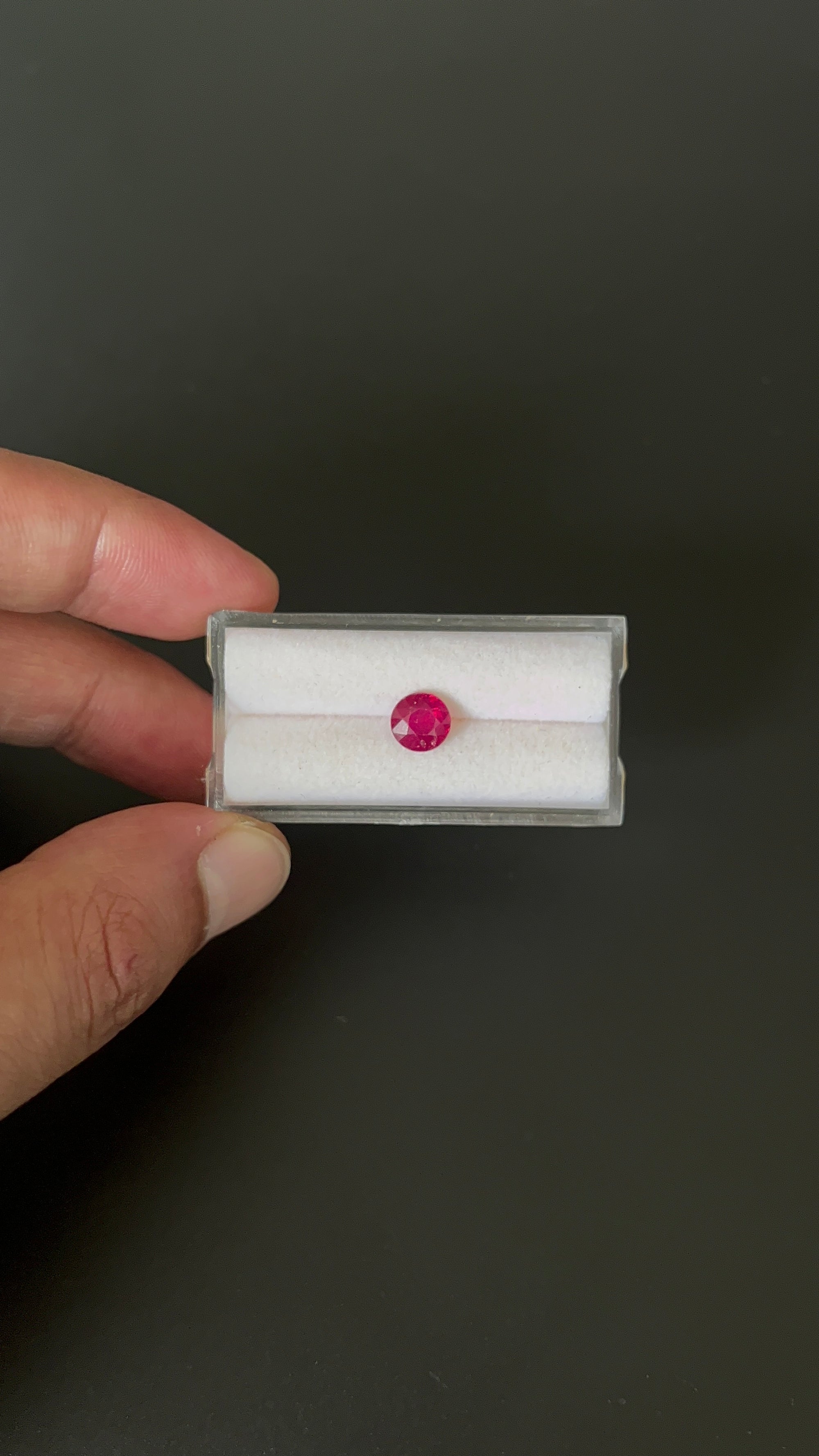 Ruby Faceted Gemstone 7.2 mm
